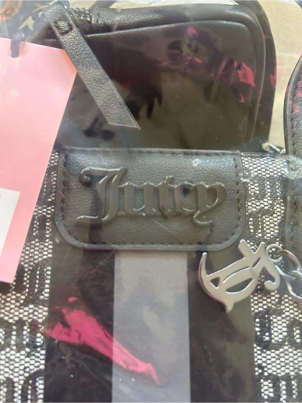 NWT JUICY COUTURE black and grey tote bag.